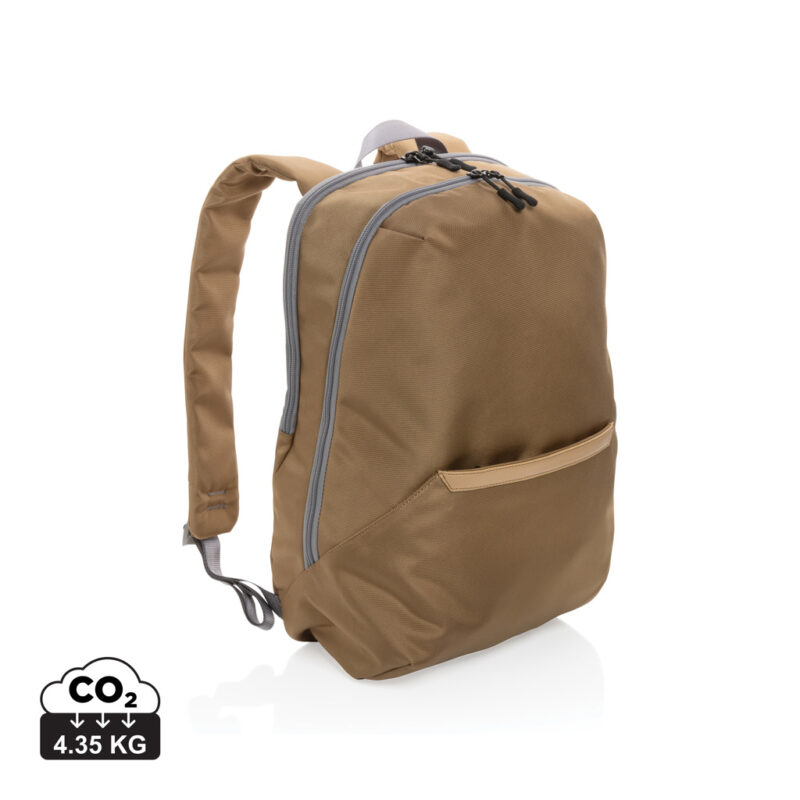 Sac à dos ordinateur durables couleur kaki en rPET