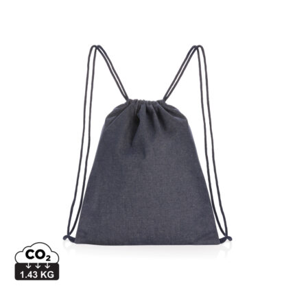 Sacs à cordon durables couleur bleu en Denim recycléde la marque XD Collection