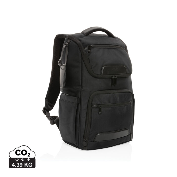 Sac à dos ordinateur durables couleur noir en rPET