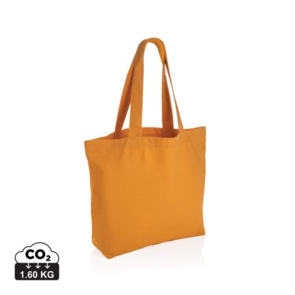 Sacs shopping durables couleur sundial orange en Toile recycléde la marque XD Collection