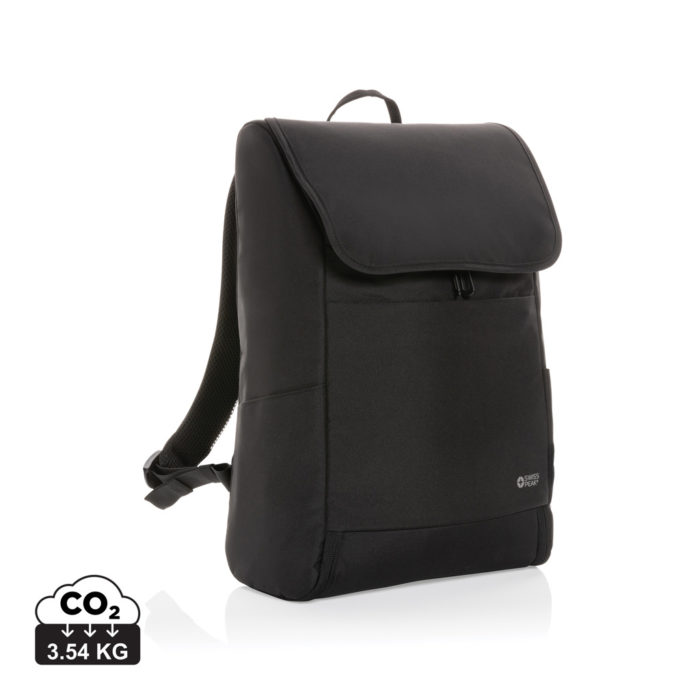 Sac à dos ordinateur durables couleur noir en rPET