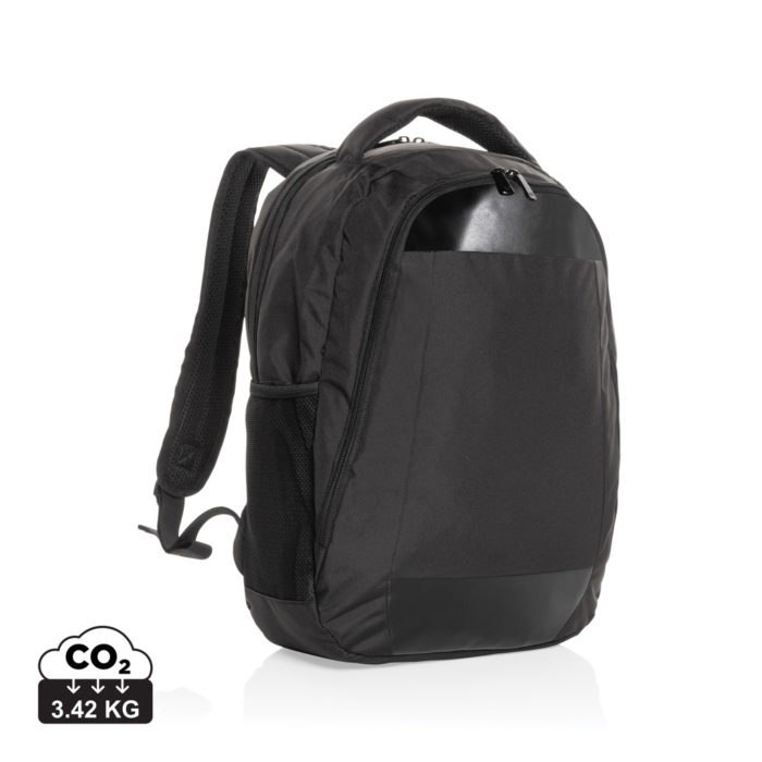Sac à dos ordinateur durables couleur noir en rPET