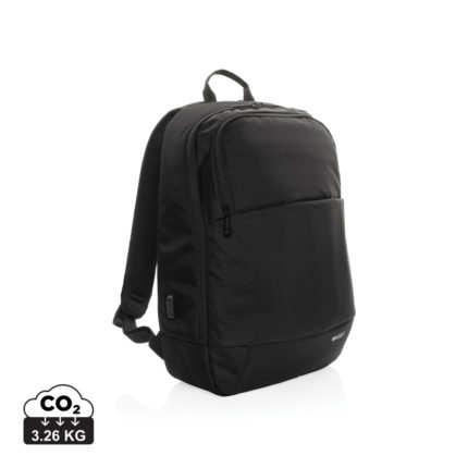 Sac à dos ordinateur durables couleur noir en rPET