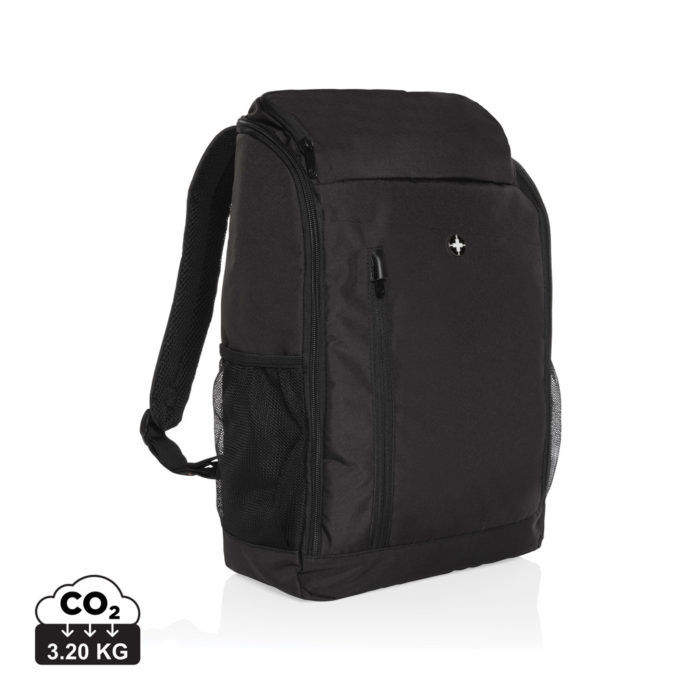 Sac à dos ordinateur durables couleur noir en rPET