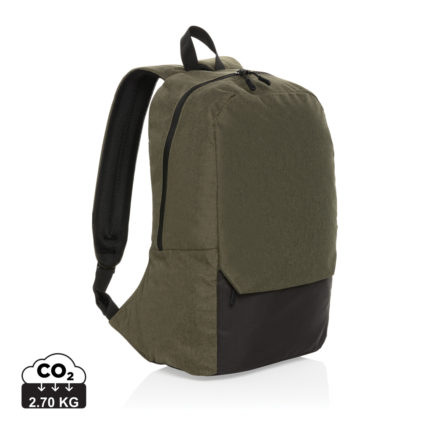 Sac à dos ordinateur durables couleur vert en rPET