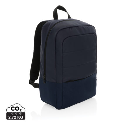Sac à dos ordinateur durables couleur bleu marine en rPET