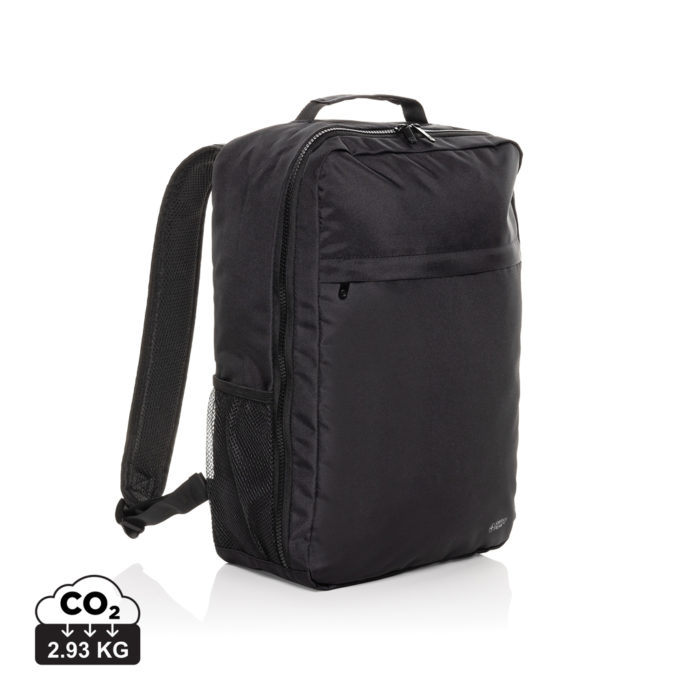 Sac à dos ordinateur durables couleur noir en rPET