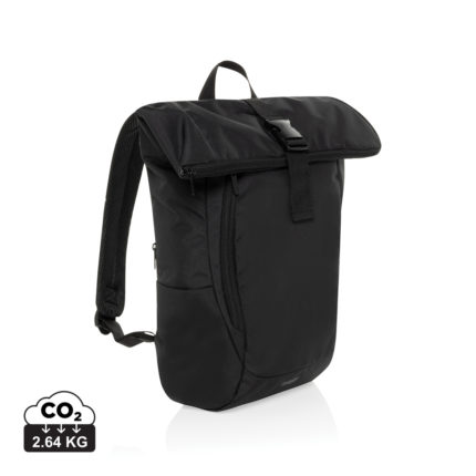 Sac à dos ordinateur durables couleur noir en rPET