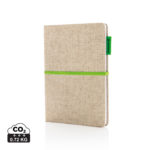 Carnets de notes Executive  couleur vert en Coton