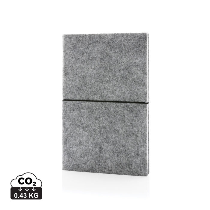 Carnets de notes basic durables couleur gris en Feutre recyclé