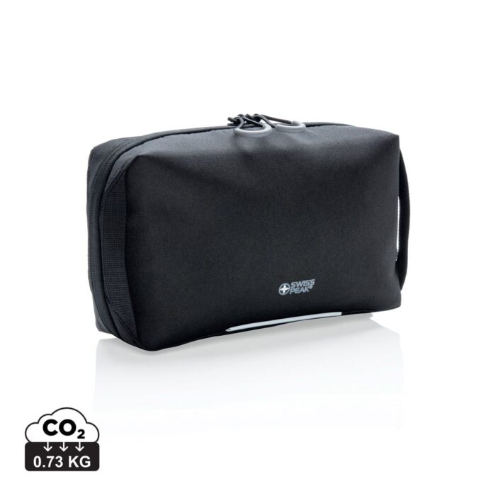 Trousses de toilette de voyage durables couleur noir en rPET