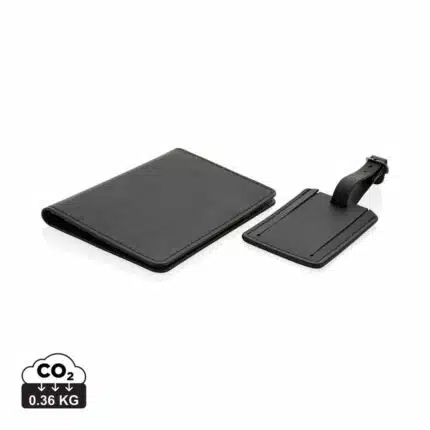 Accessoires de Voyage durables couleur noir en PU recycléde la marque Swiss Peak