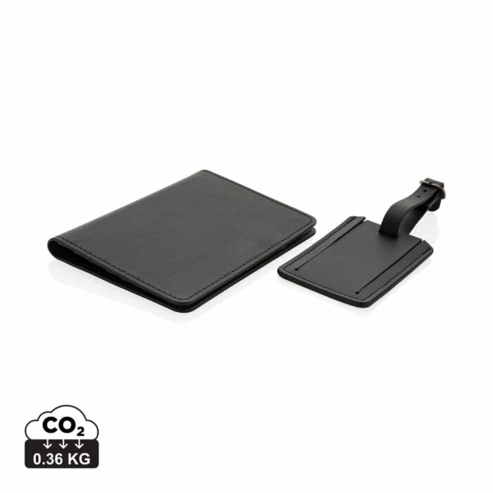 Accessoires de Voyage durables couleur noir en PU recycléde la marque Swiss Peak