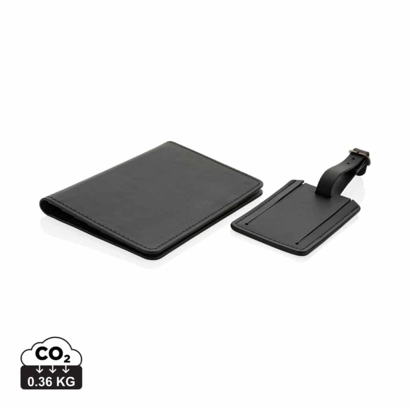 Accessoires de Voyage durables couleur noir en PU recycléde la marque Swiss Peak
