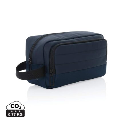 Trousses de toilette de voyage durables couleur bleu marine en rPET