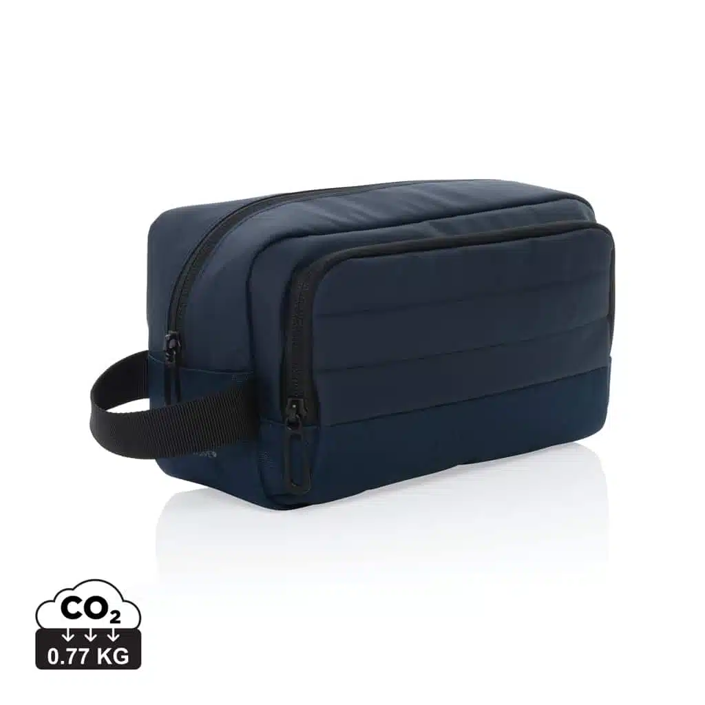 trousses_de_toilette_de_voyage_durables_xd_xclusive_rpet Trousses de toilette de voyage durables couleur bleu marine en rPET