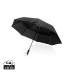 Parapluies pliables durables couleur noir en rPET
