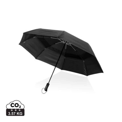Parapluies pliables durables couleur noir en rPET
