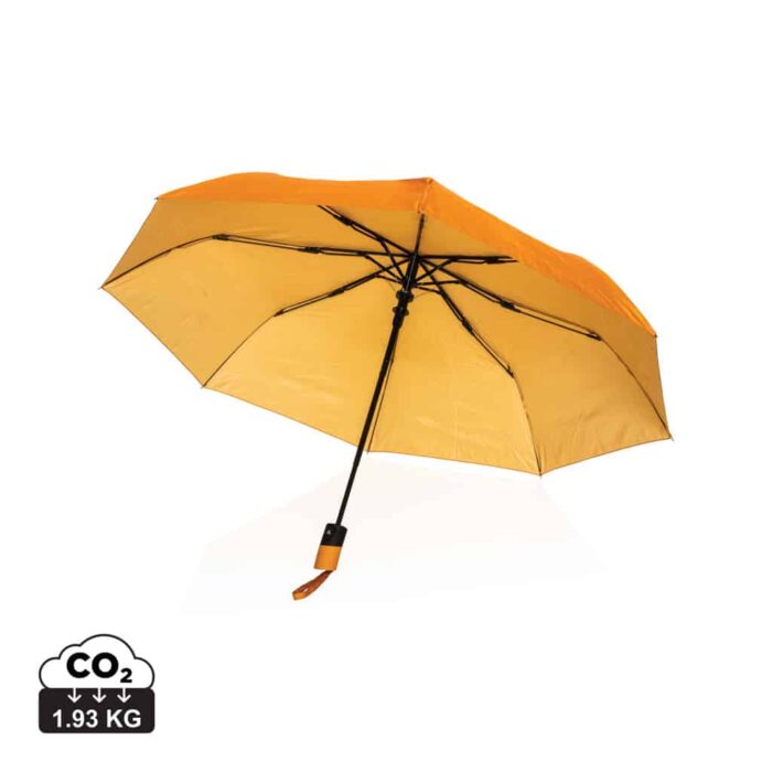Parapluies standard (≤ 23") durables couleur sundial orange en rPETde la marque XD Collection