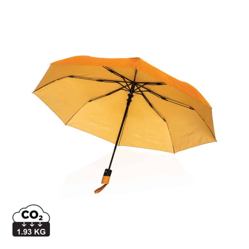 Parapluies standard (≤ 23") durables couleur sundial orange en rPETde la marque XD Collection