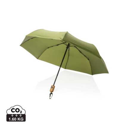 Parapluies pliables durables couleur vert en rPET