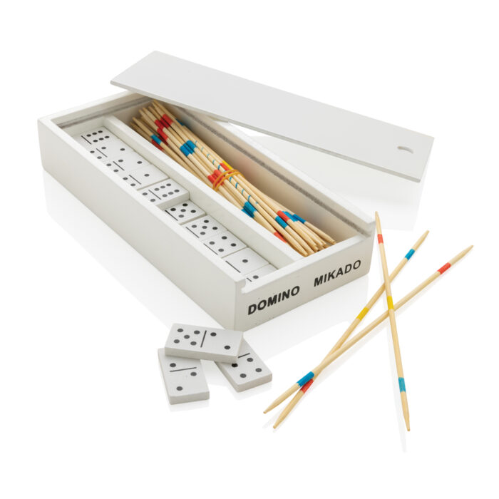 Jeu de mikado/domino en boîte en bois – Image 3