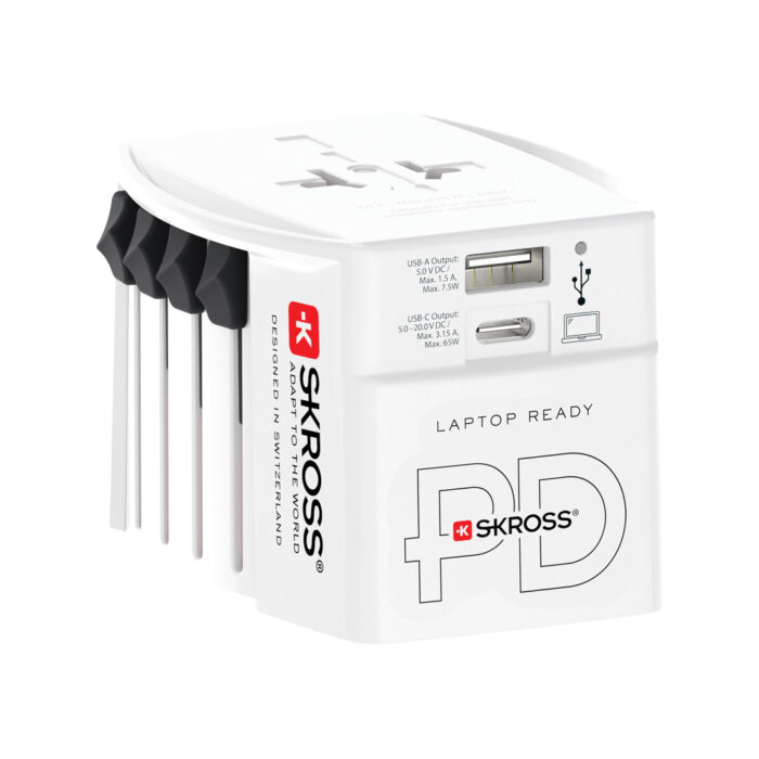 Adaptateurs pour le voyage  couleur blanc en PCde la marque Skross