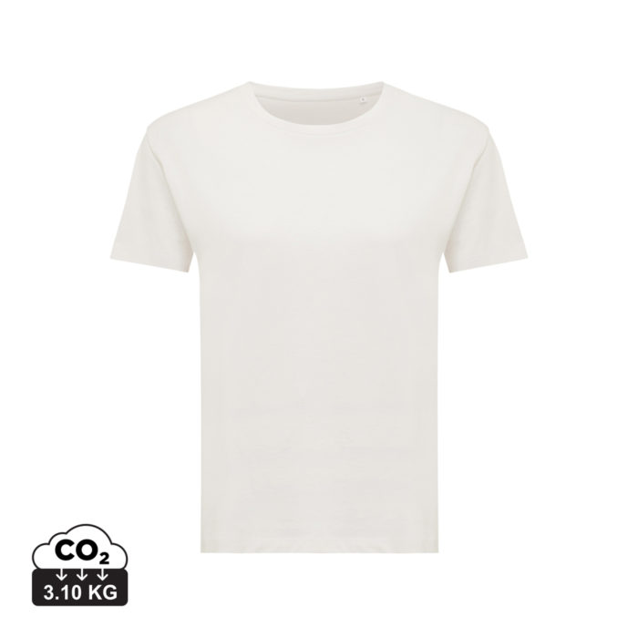 T-shirts femmes durables couleur ivory white en 30% recyclé et 70% organiquede la marque iqoniq