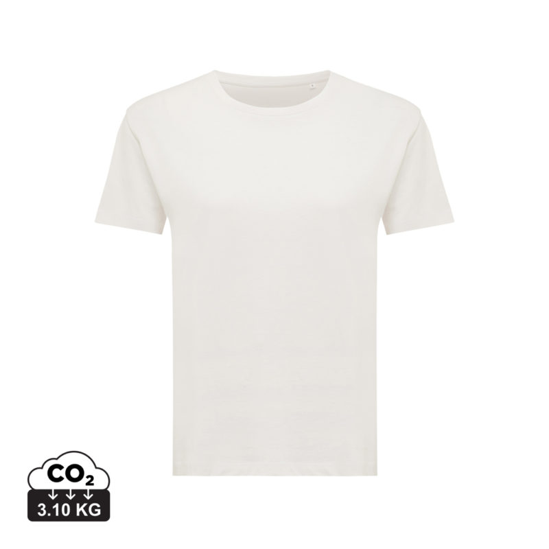 T-shirts femmes durables couleur ivory white en 30% recyclé et 70% organiquede la marque iqoniq