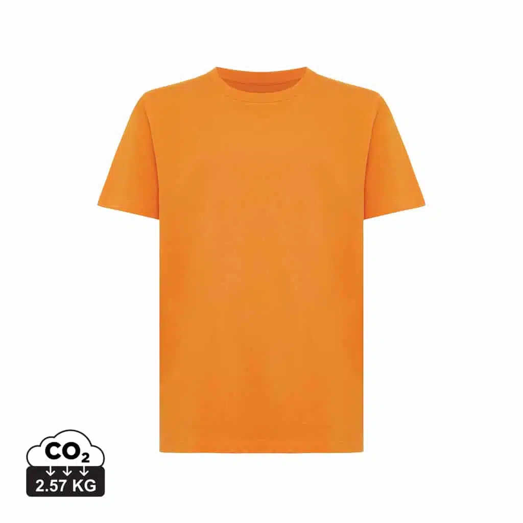 t-shirts_enfants_durables_iqoniq_30%_recyclé_et_70%_organique_orange IQONIQ Koli kids lightweight recycled cotton t-shirt - Image 1