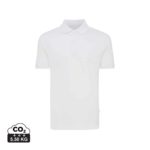 Polos unisexes durables couleur recycled white en 50% recyclé et 50% organiquede la marque iqoniq