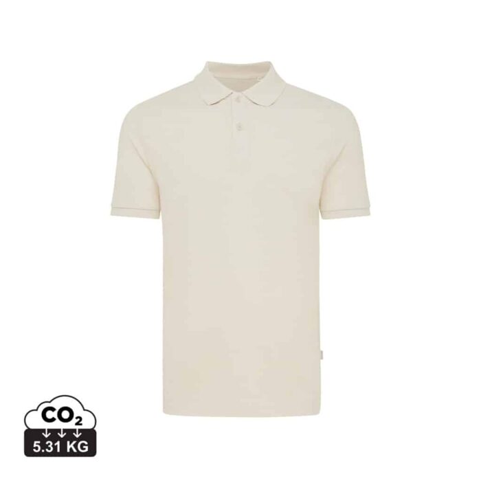 Polos unisexes durables couleur natural raw en 50% recyclé et 50% organiquede la marque iqoniq