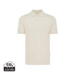 Polos unisexes durables couleur natural raw en 50% recyclé et 50% organiquede la marque iqoniq