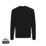 Sweatshirts unisexes durables couleur noir en 50% recyclé et 50% organiquede la marque iqoniq