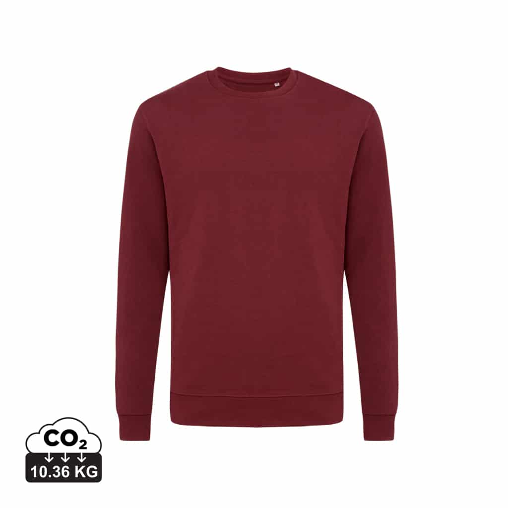sweatshirts_unisexes_durables_iqoniq_50%_recyclé_et_50%_organique_rouge_bordeaux Sweatshirts unisexes durables couleur rouge bordeaux en 50% recyclé et 50% organiquede la marque iqoniq
