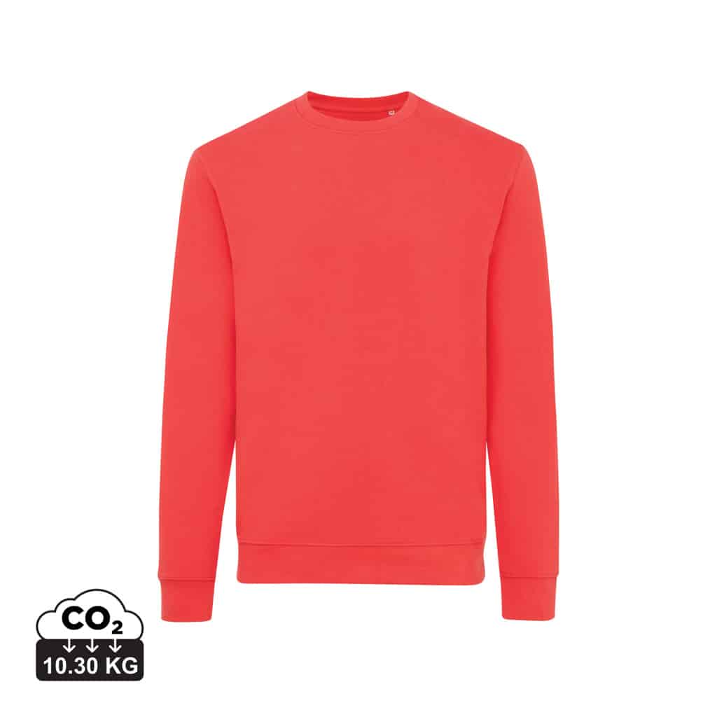 sweatshirts_unisexes_durables_iqoniq_50%_recyclé_et_50%_organique_luscious_red Sweatshirts unisexes durables couleur luscious red en 50% recyclé et 50% organiquede la marque iqoniq