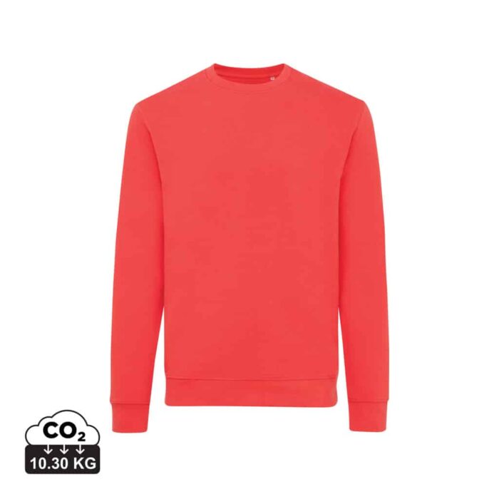 Sweatshirts unisexes durables couleur luscious red en 50% recyclé et 50% organiquede la marque iqoniq