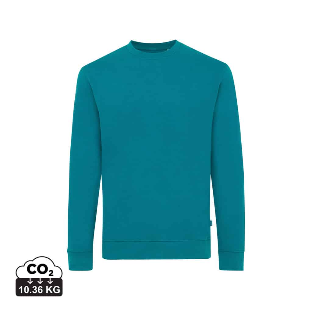 sweatshirts_unisexes_durables_iqoniq_50%_recyclé_et_50%_organique_verdigris Sweatshirts unisexes durables couleur verdigris en 50% recyclé et 50% organiquede la marque iqoniq
