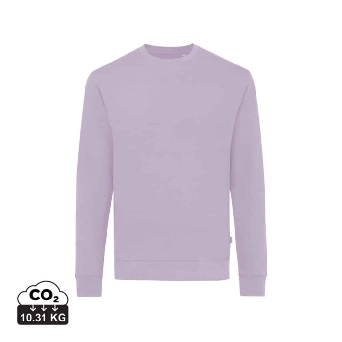 Sweatshirts unisexes durables couleur lavender en 50% recyclé et 50% organiquede la marque iqoniq