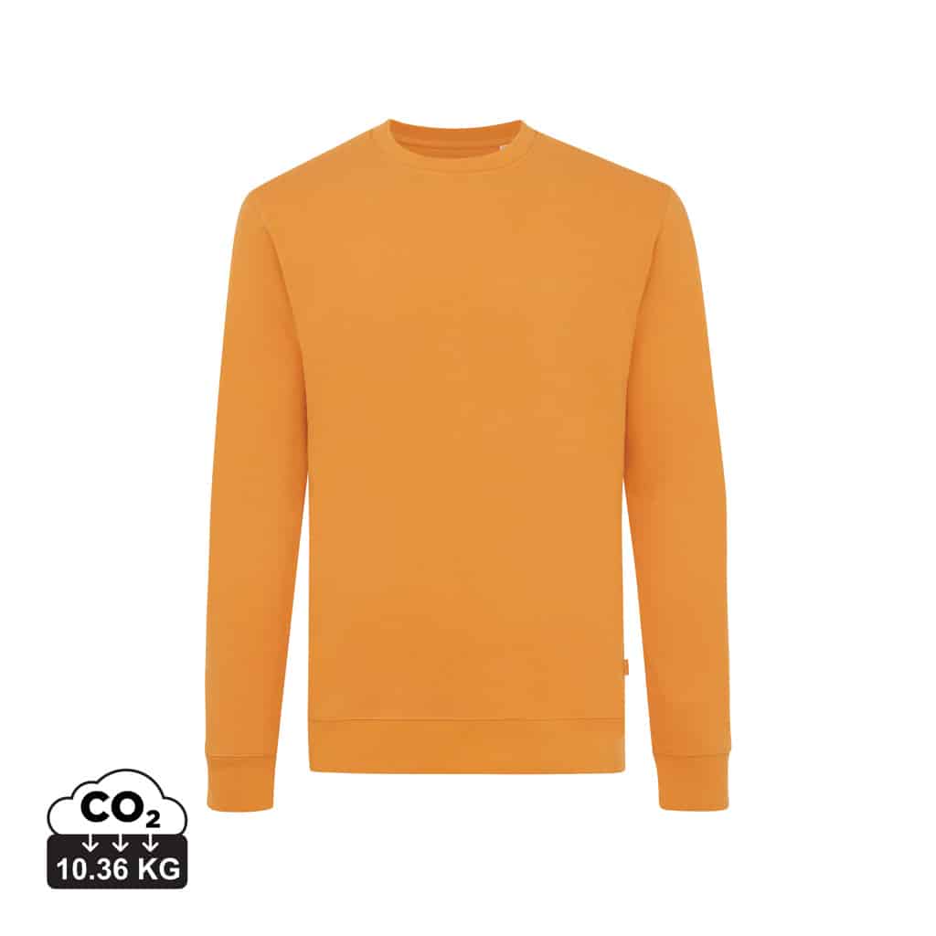 sweatshirts_unisexes_durables_iqoniq_50%_recyclé_et_50%_organique_sundial_orange Sweatshirts unisexes durables couleur sundial orange en 50% recyclé et 50% organiquede la marque iqoniq