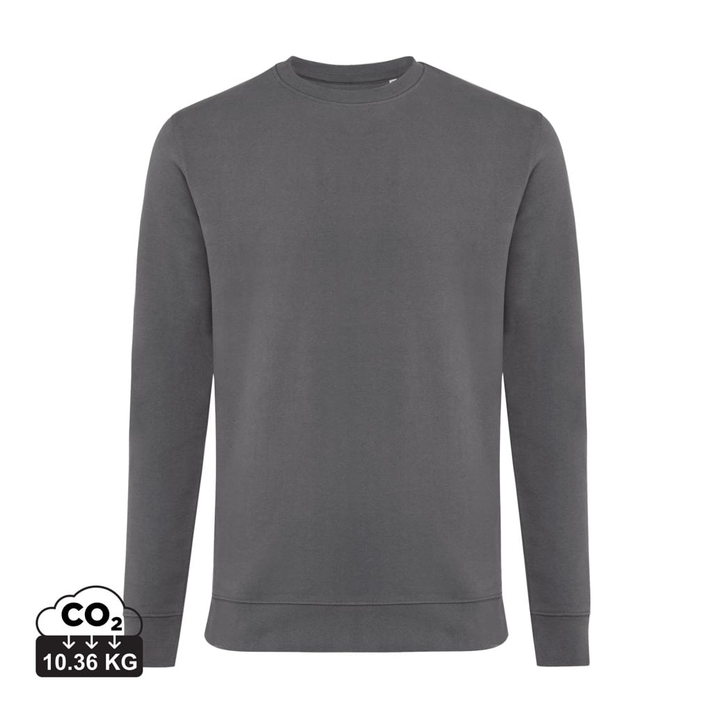 sweatshirts_unisexes_durables_iqoniq_50%_recyclé_et_50%_organique_antracite Sweatshirts unisexes durables couleur antracite en 50% recyclé et 50% organiquede la marque iqoniq