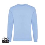 Sweatshirts unisexes durables couleur sky blue en 50% recyclé et 50% organiquede la marque iqoniq