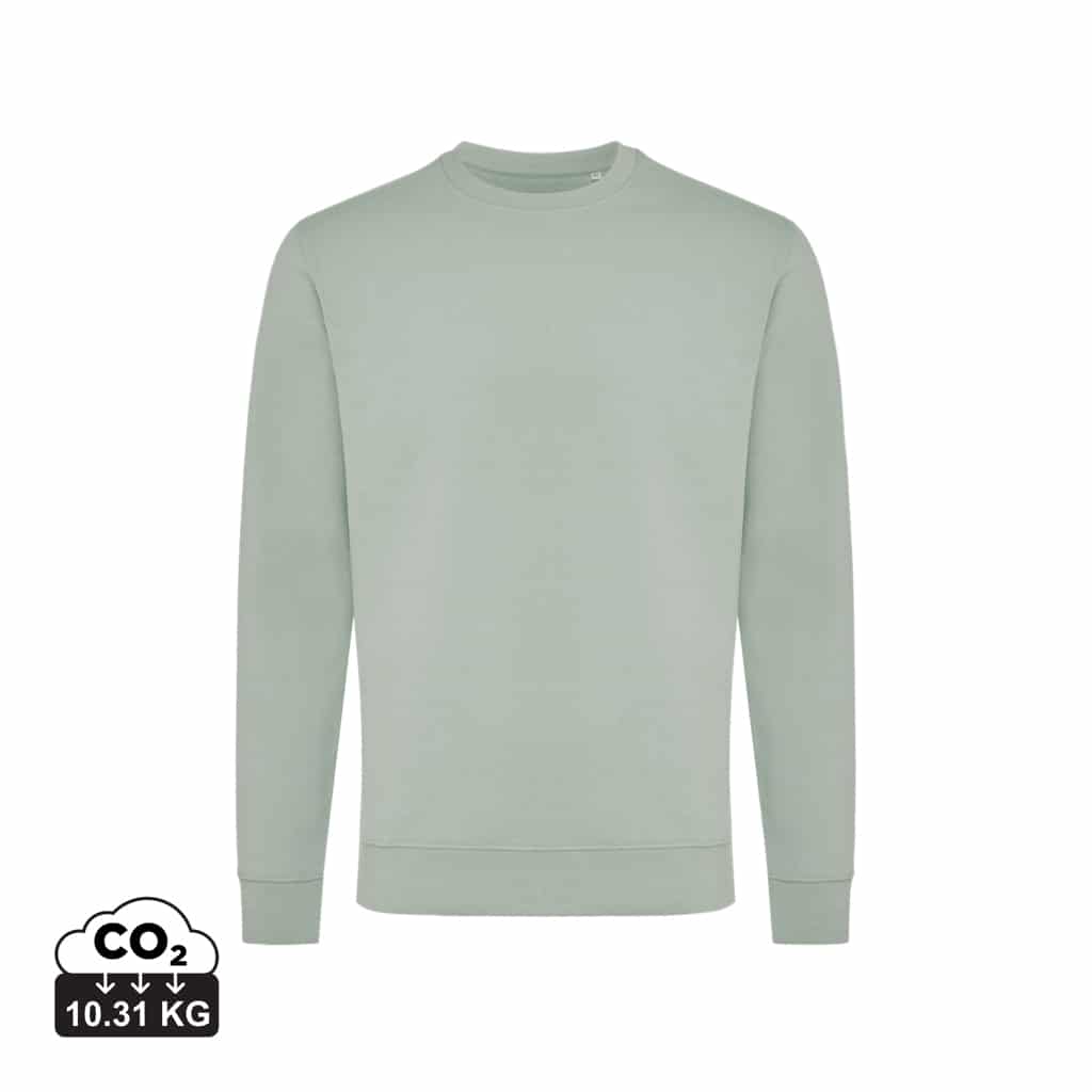 sweatshirts_unisexes_durables_iqoniq_50%_recyclé_et_50%_organique_iceberg_green Sweatshirts unisexes durables couleur Iceberg green en 50% recyclé et 50% organiquede la marque iqoniq