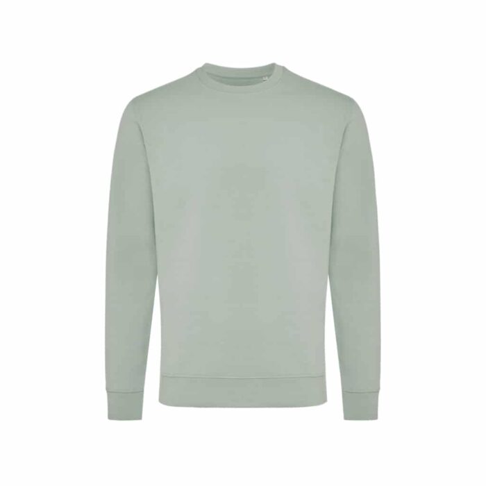 Sweatshirts unisexes durables couleur Iceberg green en 50% recyclé et 50% organiquede la marque iqoniq
