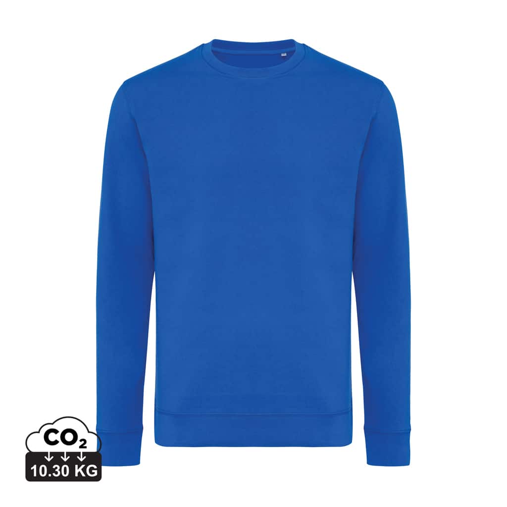 sweatshirts_unisexes_durables_iqoniq_50%_recyclé_et_50%_organique_bleu_royal Sweatshirts unisexes durables couleur bleu royal en 50% recyclé et 50% organiquede la marque iqoniq