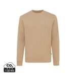 Sweatshirts unisexes durables couleur heather brown en 50% recyclé et 50% organiquede la marque iqoniq
