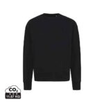 Sweatshirts unisexes durables couleur noir en 50% recyclé et 50% organiquede la marque iqoniq