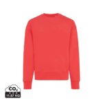 Sweatshirts unisexes durables couleur luscious red en 50% recyclé et 50% organiquede la marque iqoniq