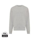 Sweatshirts unisexes durables couleur heather grey en 50% recyclé et 50% organiquede la marque iqoniq