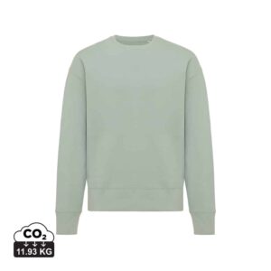 Sweatshirts unisexes durables couleur Iceberg green en 50% recyclé et 50% organiquede la marque iqoniq